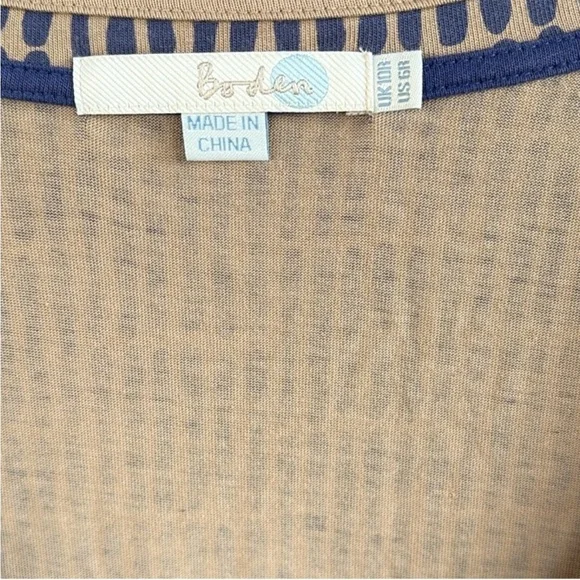 Like New Boden Patterned Jersey Dress Size 6 - Picture 6 of 7